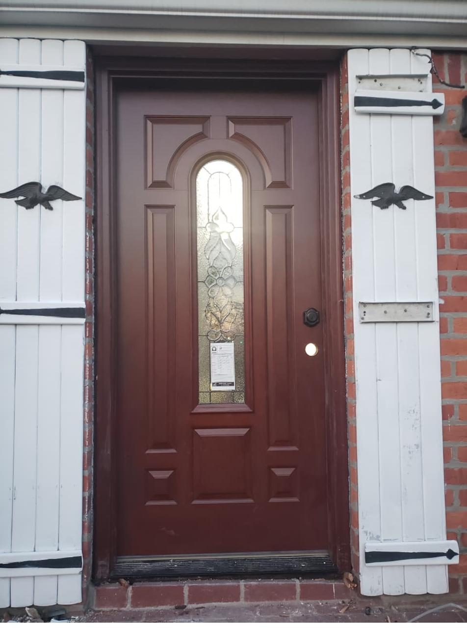 Newly installed front entry door